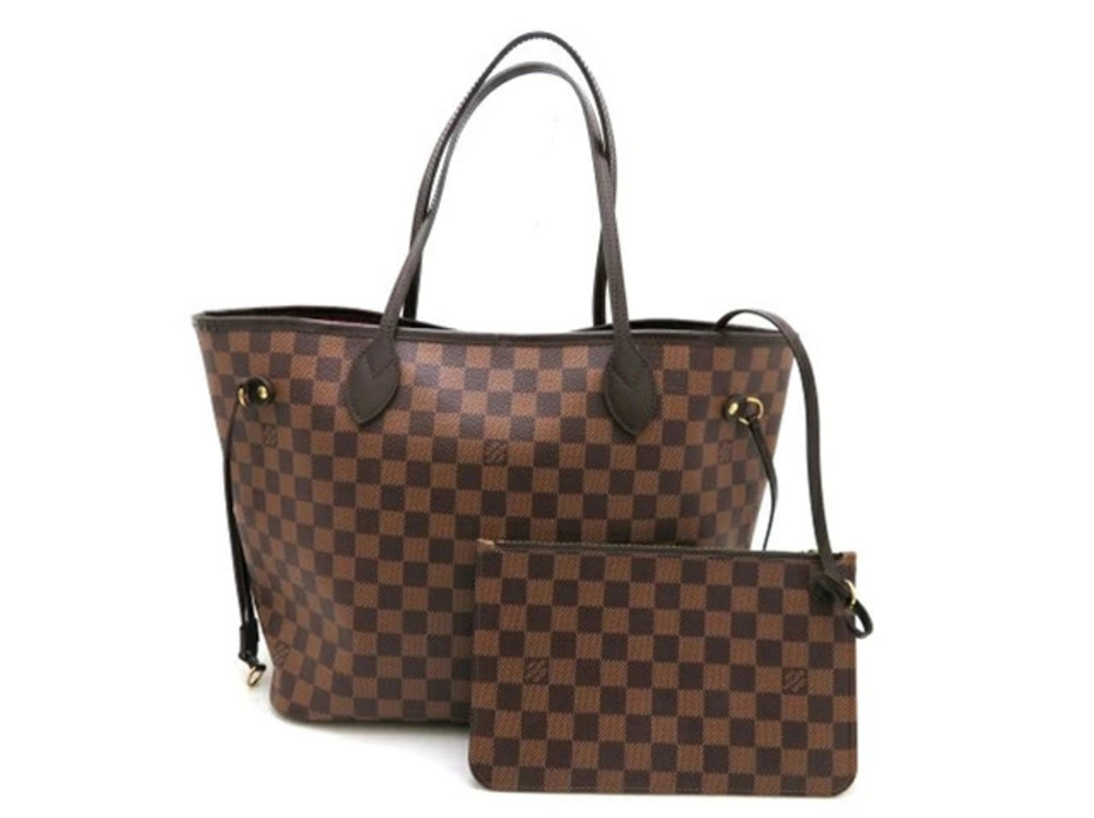 Louis Vuitton Tote Damier Neverfull Bag Brown